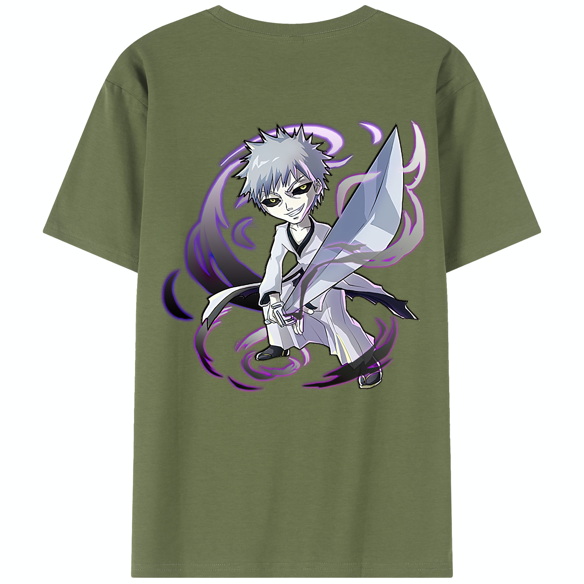 （画像用） ブリーチ 黒崎一護（くろさき いちご）BLEACH Kurosaki Ichigo 綿100％半袖Tシャツ（背面プリント）
